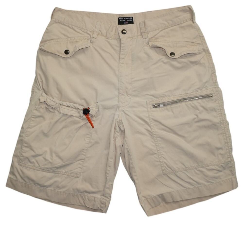 Vintage Ralph Lauren Polo Jeans Co. Men's Khaki Cargo Shorts – Size 32 –